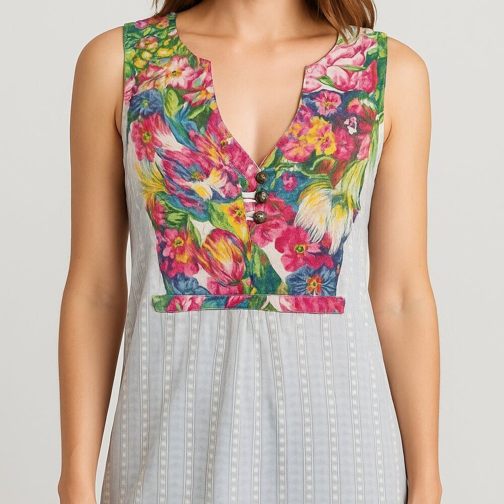 Aratta Floral Embroidered Tunic Blouse NWT Size Small